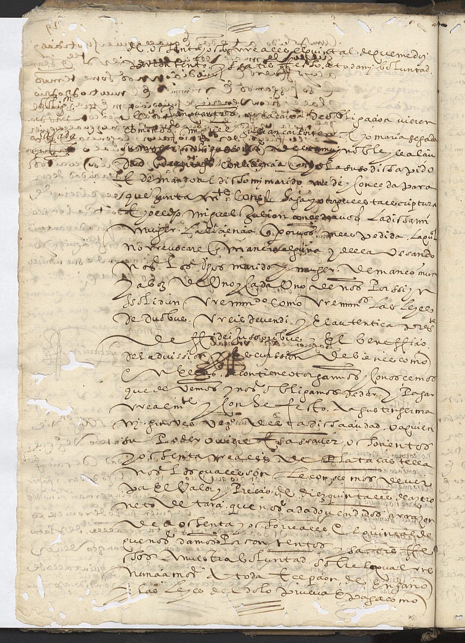 Obligación otorgada por Miguel Julián, carpintero y vecino de Cartagena, para pagar a Germán Genovés 880 reales.